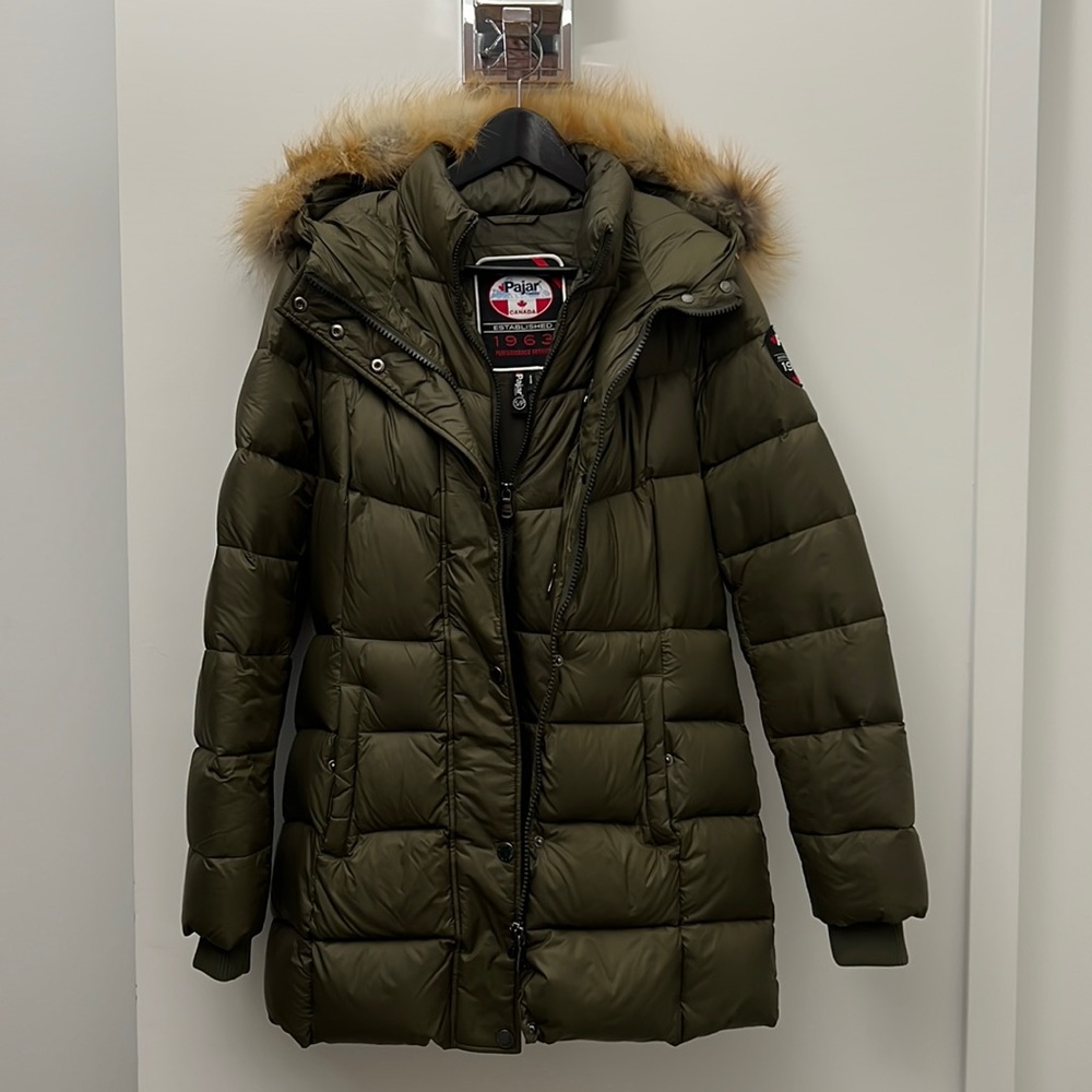 Pajar Canada Fox Fur Trim Hooded Down Parka